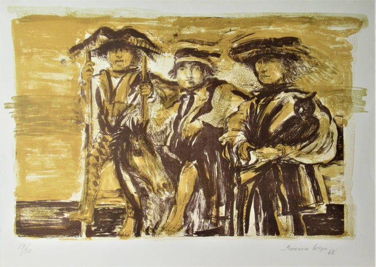 Francisco Corzas Figurative Print - Three Men