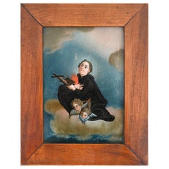 Francisco de Xavier Franz Xaver Jesuitenheiliger Reverse Glass Painting, 1820