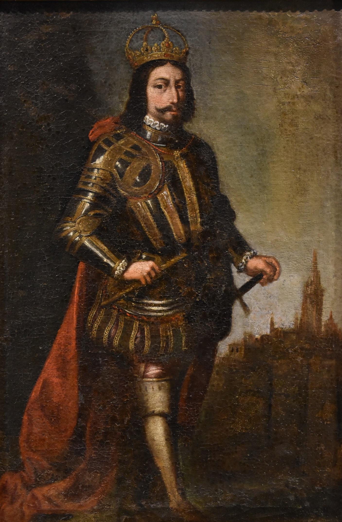 Francisco de Zurbaran (Fuente de Cantos 1598 - Madrid 1664) cercle
Portrait en pied d'un roi

Deuxième moitié du XVIIe siècle

Huile sur toile
78 x 52 cm. - dans le cadre 89 x 67 cm.


La représentation des monarques a eu une forte fonction de