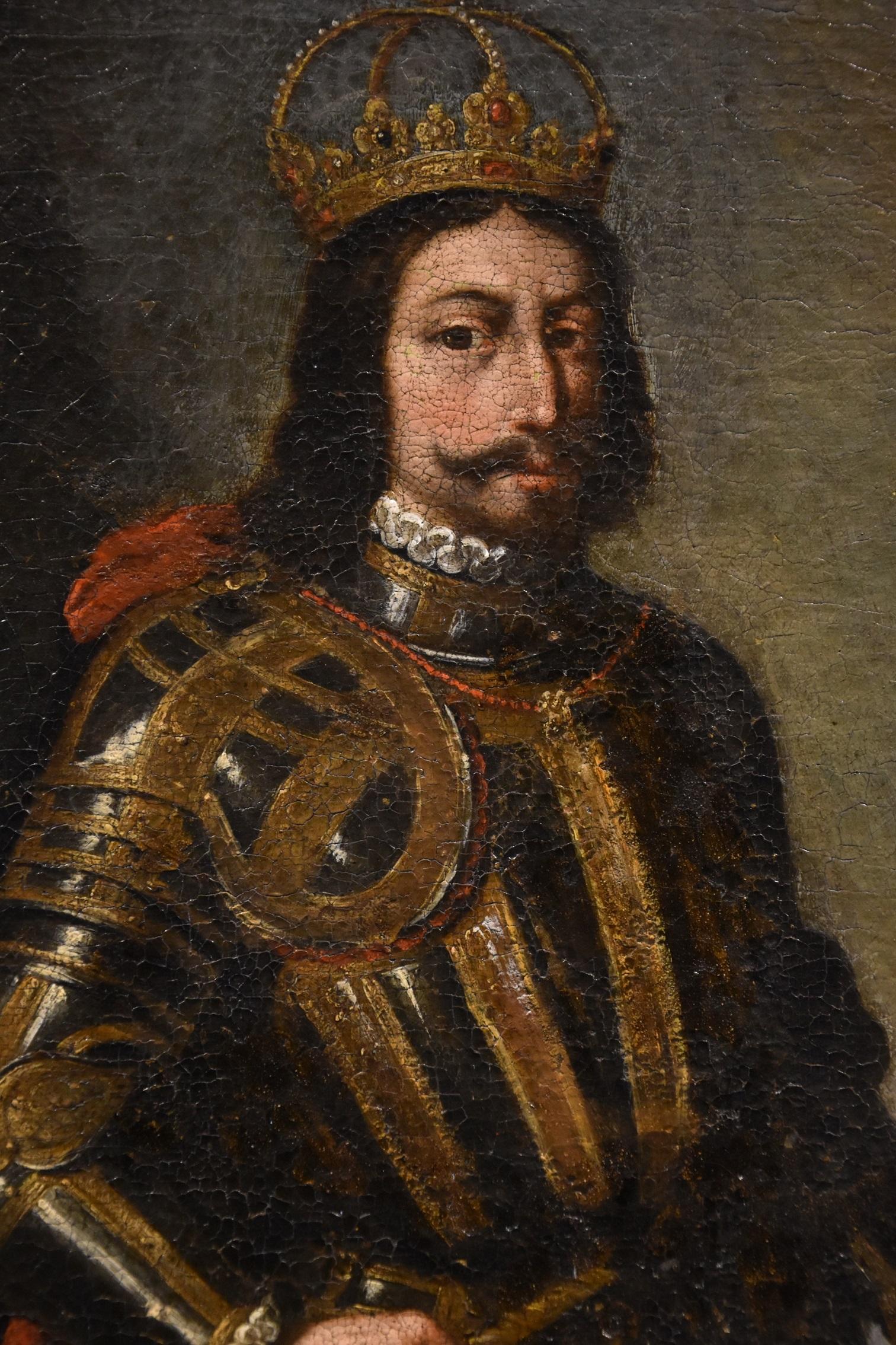 Porträt König De Zurbaran 17. Jahrhundert Öl auf Leinwand Alter Meister Spanische Schule im Angebot 2
