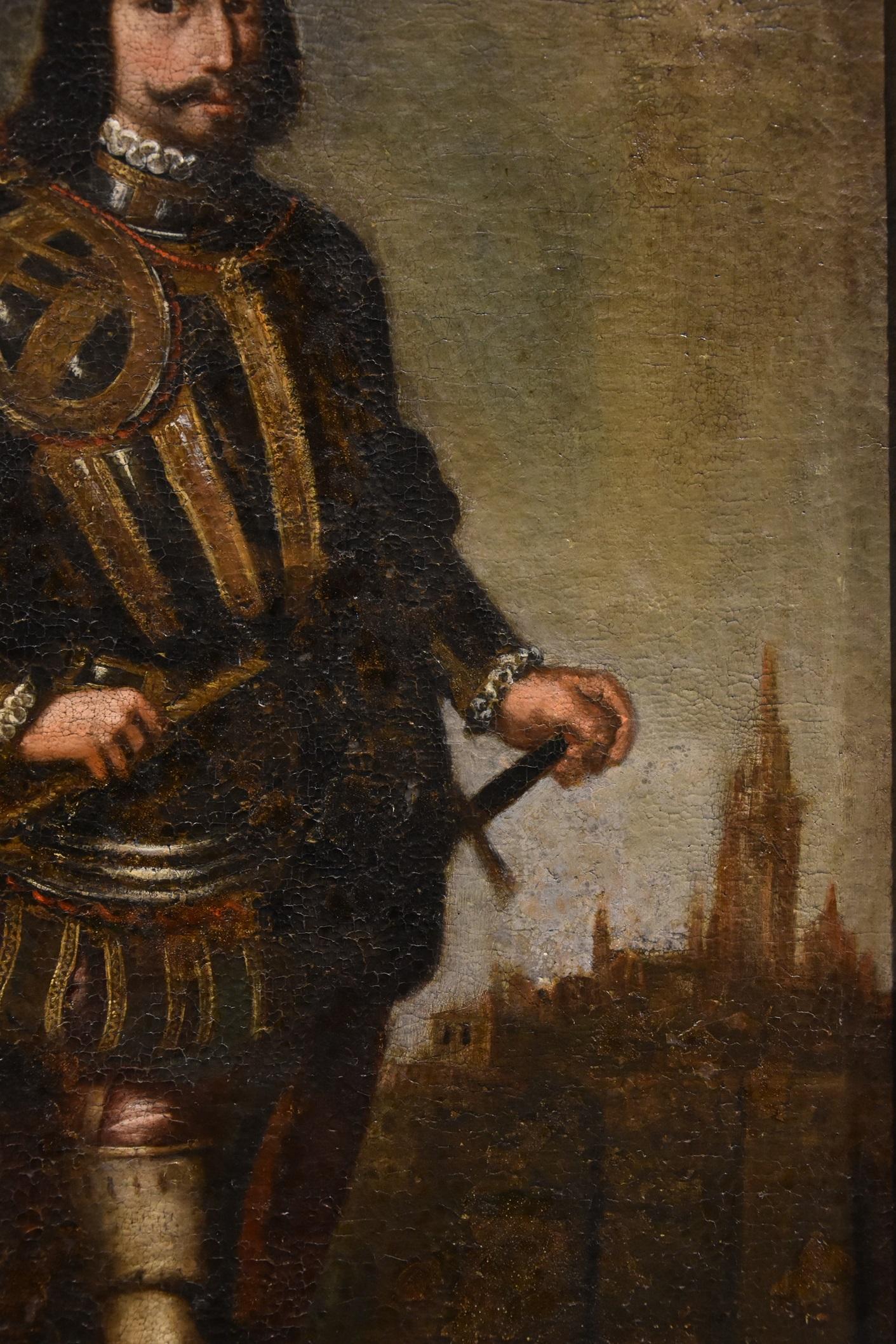 Porträt König De Zurbaran 17. Jahrhundert Öl auf Leinwand Alter Meister Spanische Schule im Angebot 5