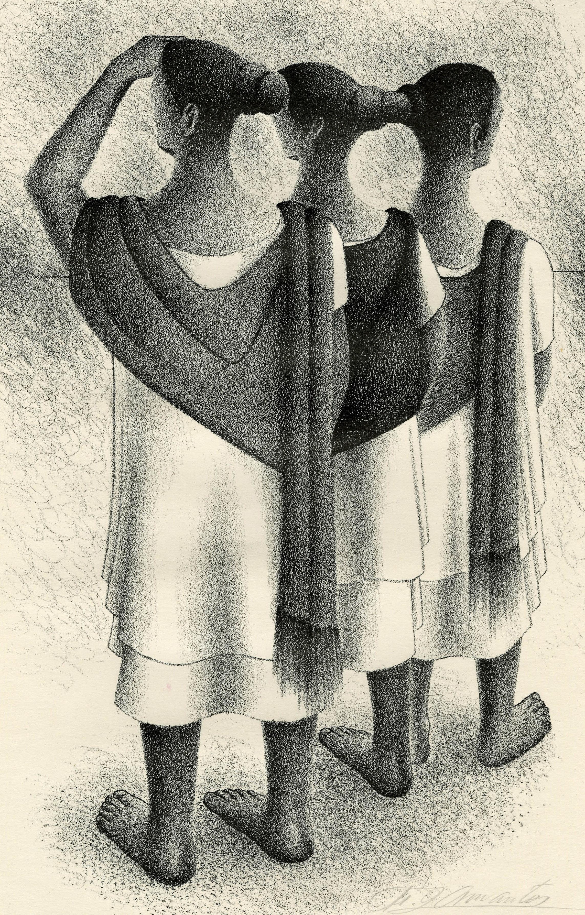 Trio Maya - Modernisme américain Print par Francisco Dosamantes