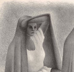 Mujeres Veracruzans (three seated women from Vera Cruz Mexico in shawls)