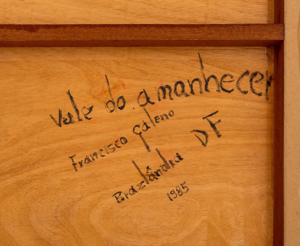 Francisco Galeno „Vale do amanhecer“, Öl auf Karton im Angebot 1