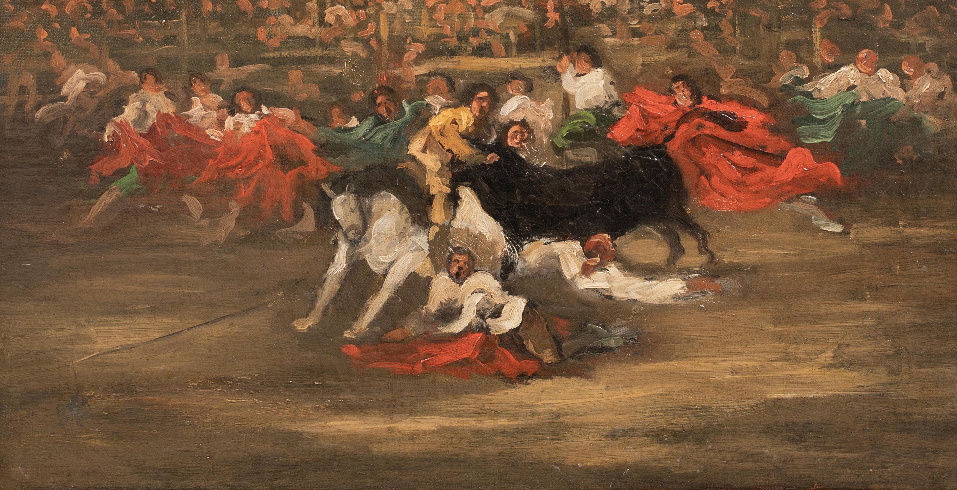 Stierkampf im 19. Jahrhundert auf einem spanischen Townes-Platz, um 1826 im Angebot 5