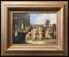 Processione di flagellanti, da Francisco Goya, olio originale su tela, Spagna
