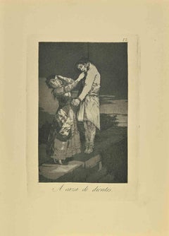 A Caza de Dientes - Etching and and Aquatint by Francisco Goya - 1881