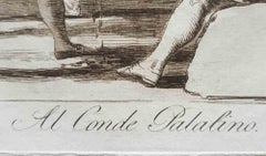 Al Conde Palatino from "Los Caprichos”- Etching by F. Goya - 1799