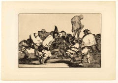 Alegrias Antruejo - Original Etching by Francisco Goya - 1875