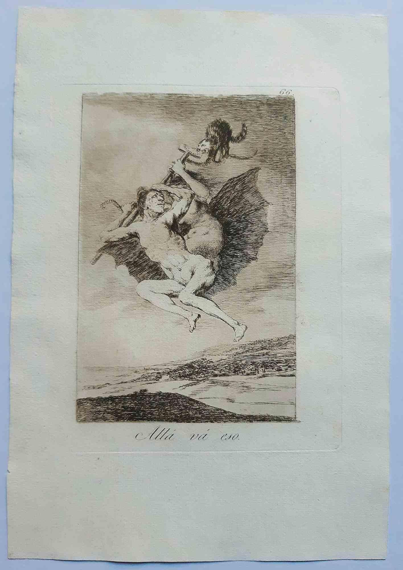 Allà Và Eso aus Los Caprichos - Radierung von Francisco Goya - 1799 im Angebot 1