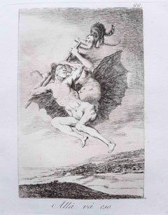 Allà Và Eso from Los Caprichos - Etching by Francisco Goya - 1799