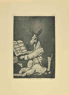 Asta Su Abuelo - eau-forte et aquatinte de Francisco Goya - 1881