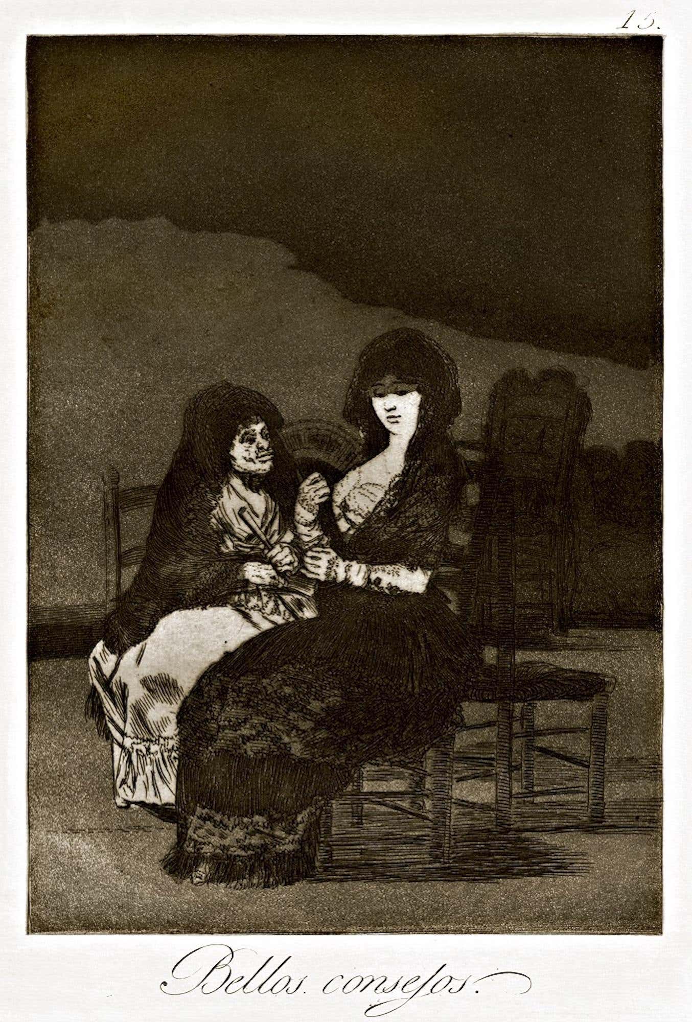 Francisco Goya Bellos Consejos Etching by Francisco Goya 1868 For