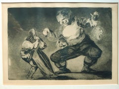 Bombalicòn and Brabisimo- Original Etching by Francisco Goya - 1902