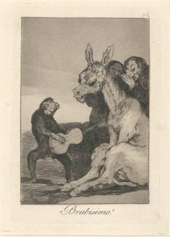 Brabisimo! - Origina Etching and Aquatint by Francisco Goya - 1881/1886