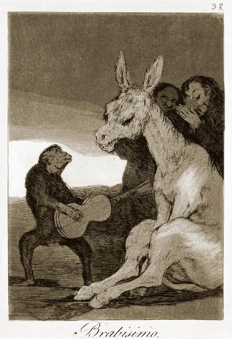 Francisco Goya ¡Bravísimo! Origina Etching and Aquatint by Francisco Goya 1868 at 1stDibs