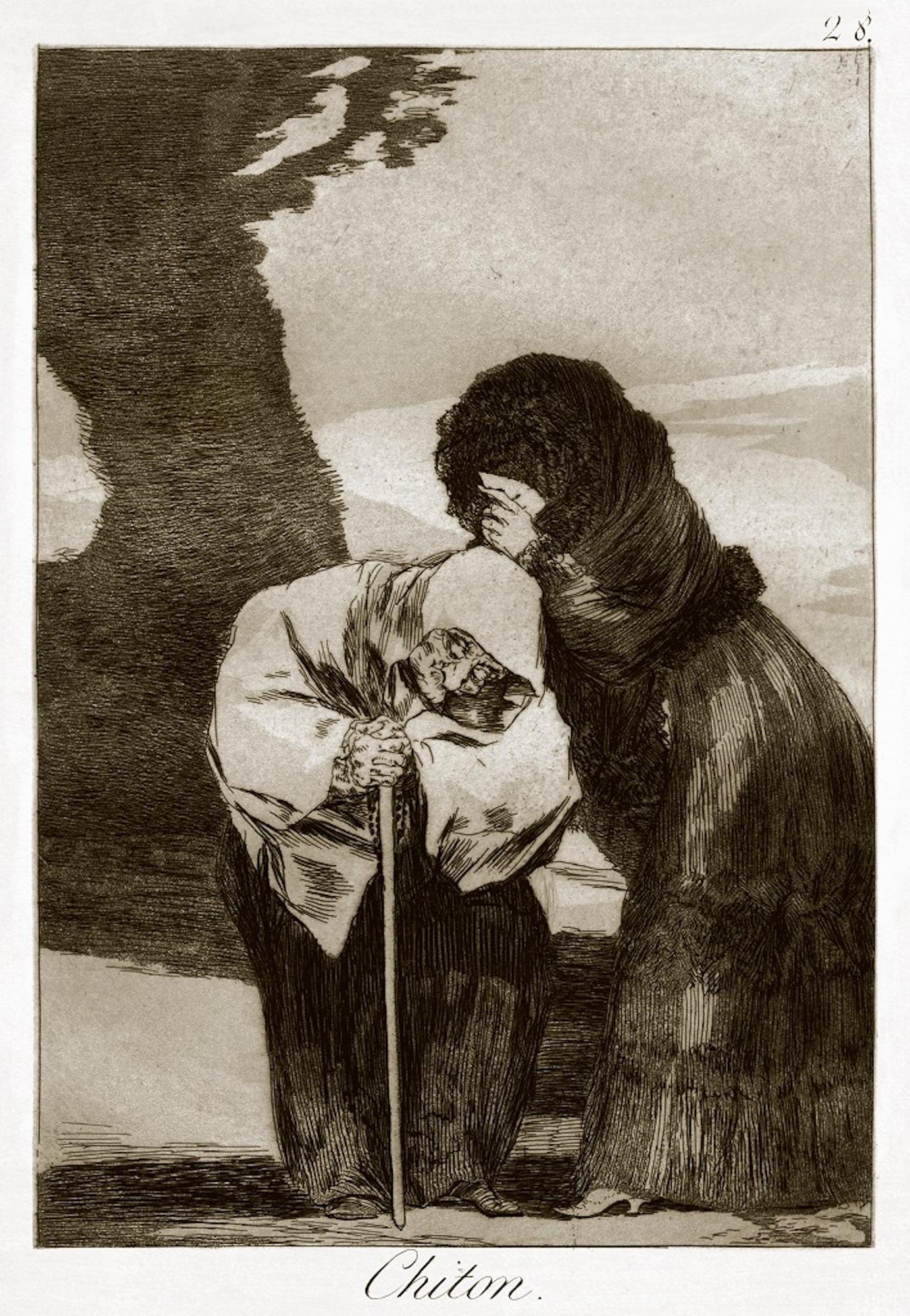 Chiton  - Etching by Francisco Goya - 1868