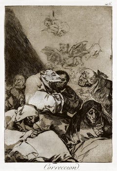 Antique Correccion  - Etching and Aquatint by Francisco Goya - 1868