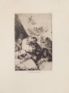 Correccion  - Origina Etching and Aquatint by Francisco Goya - 1868