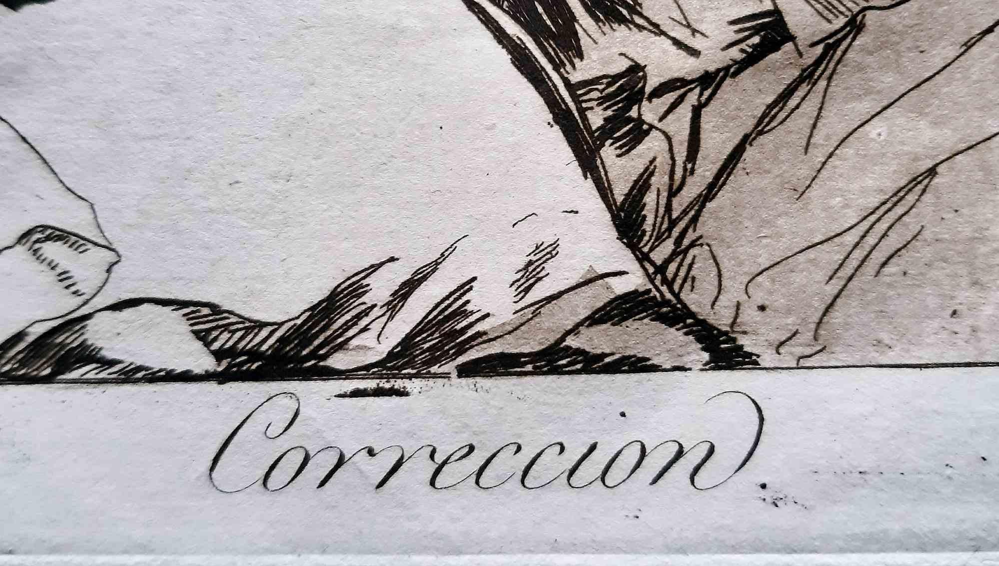 Correciòn - Radierung von Francisco Goya - 1799 im Angebot 1