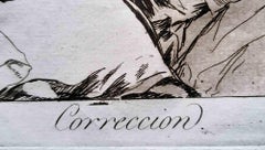 Correciòn - Etching by Francisco Goya - 1799