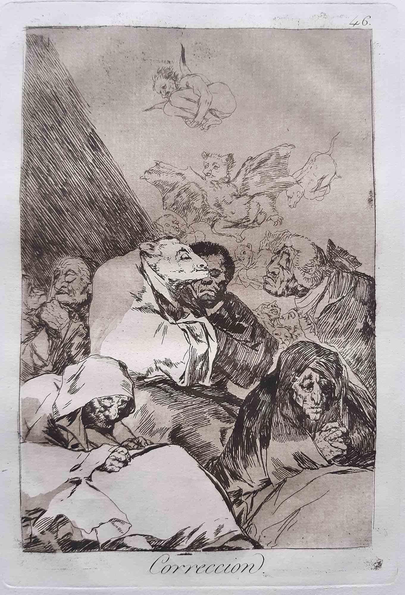 Correciòn - Radierung von Francisco Goya - 1799 im Angebot 2