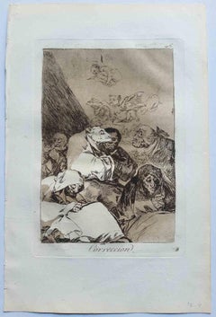 Correciòn - Etching by Francisco Goya - 1799