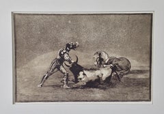 de Goya's "Un caballero español mata un toro" from his Bullfighting Series