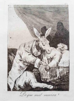 ¿De qué mal morirá? -  Etching by Francisco Goya - 1799