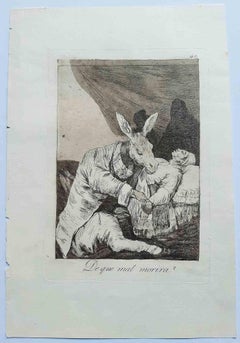 ¿De qué mal morirá? - Original Etching by Francisco Goya - 1799