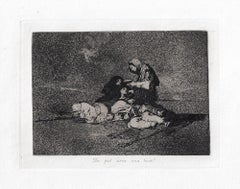 De que Sirvé una Taza?   - Etching by Francisco Goya - 1863