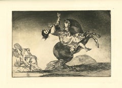 El Caballo Raptor - Original Etching - 1875