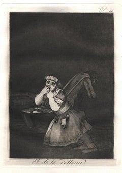 Antique El de la Rollona - Etching and and Aquatint by Francisco Goya - 1868