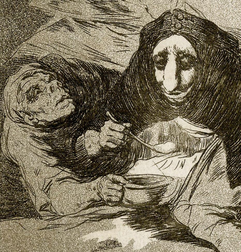 El Vergponzoso (Der scharlachrote Eine) (Alte Meister), Print, von Francisco Goya