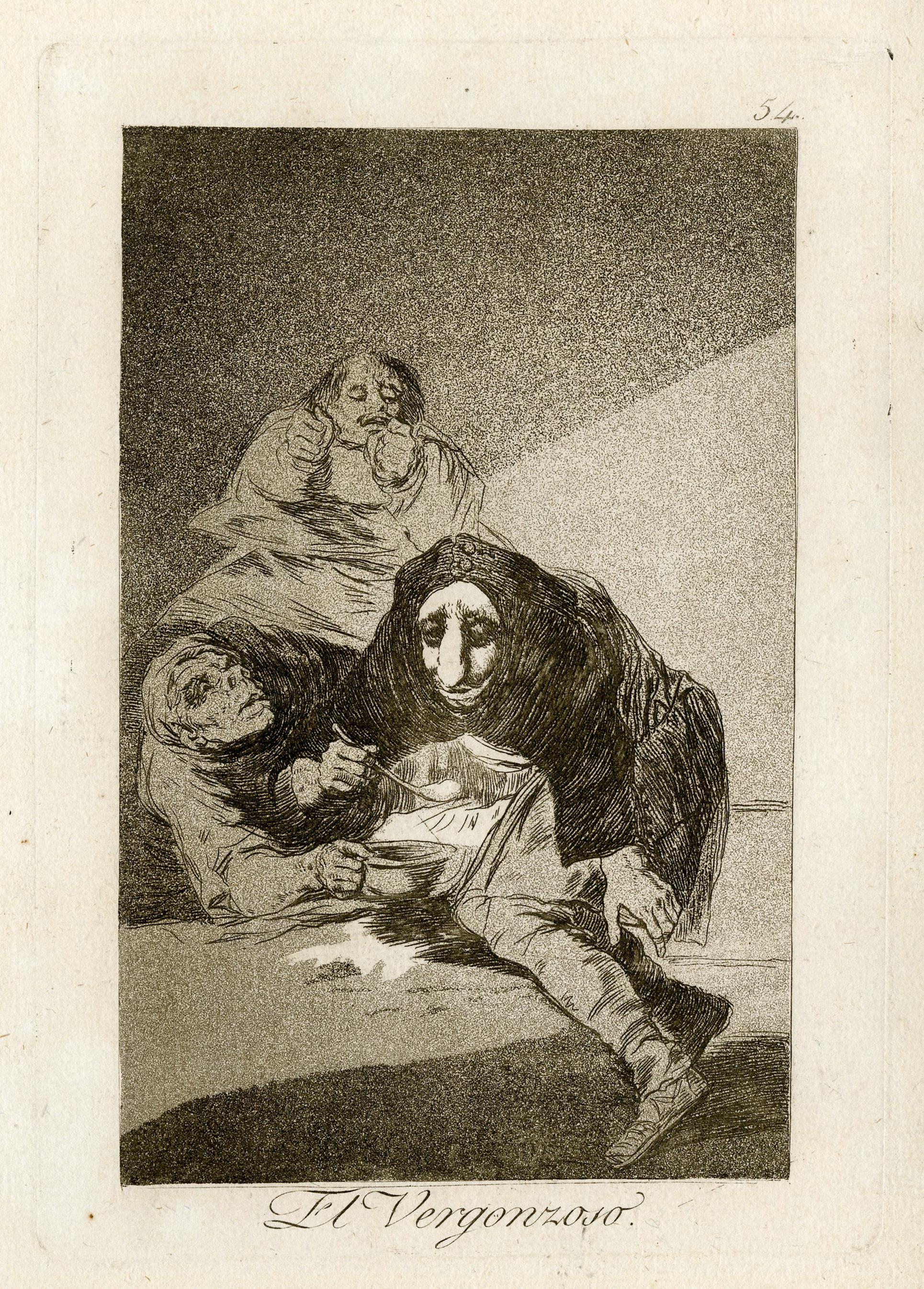 Figurative Print di Francisco Goya - El Vergponzoso (Il Vergognoso)