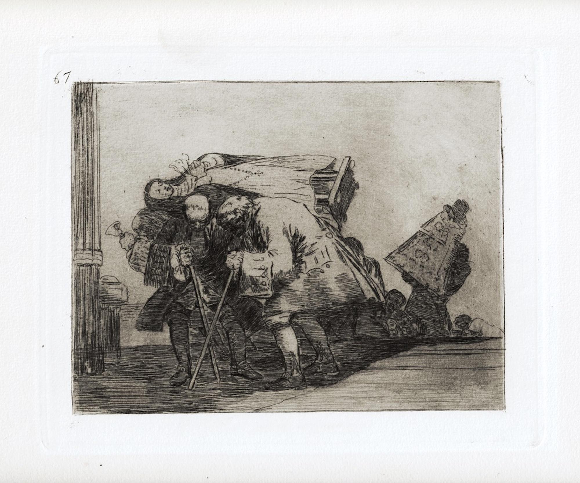 Esta no lo es Menos  - Etching by Francisco Goya - 1863