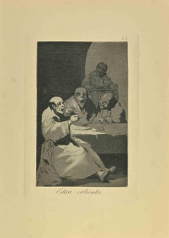 Estan Calientes - Etching and and Aquatint by Francisco Goya - 1881