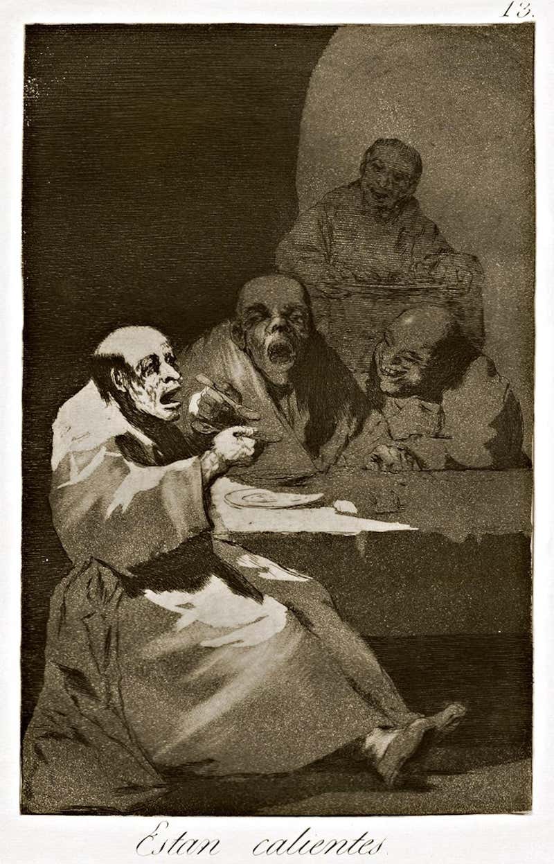 Francisco Goya Estan Calientes Original Etching by Francisco Goya