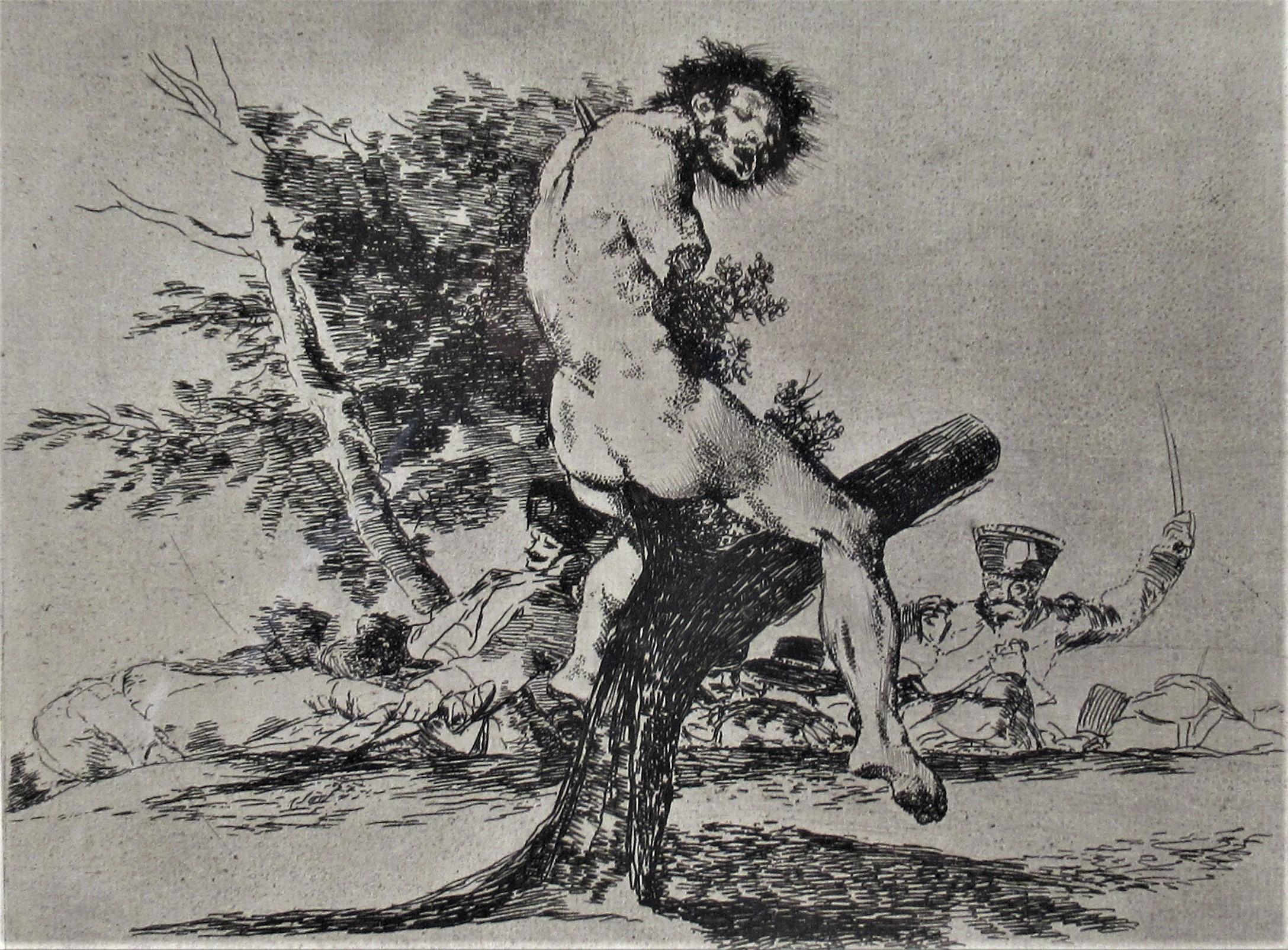 Esto Es Peor, aus der Suite Los Desastres De La Guerra (Realismus), Print, von Francisco Goya