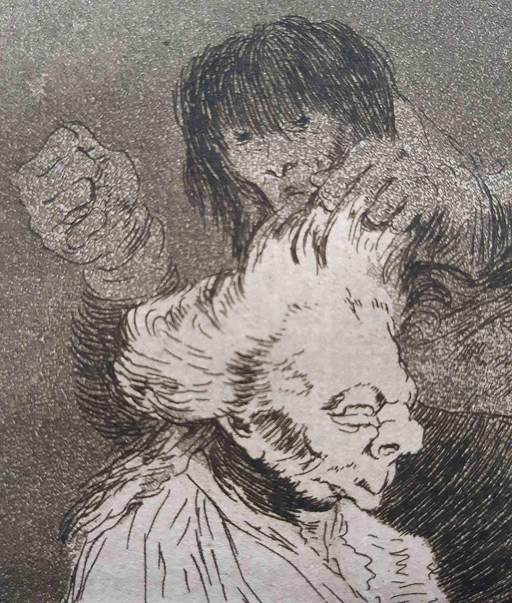 Esto si que es Ler  de « Los Caprichos » - eau-forte de Francisco Goya - 1799 en vente 1