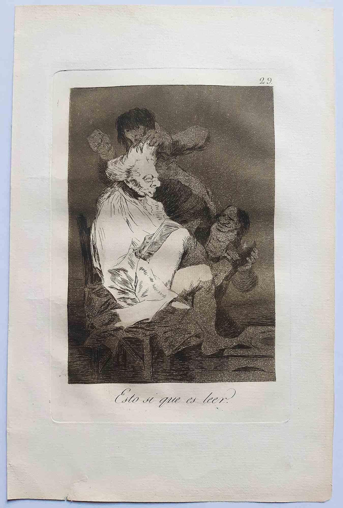Esto si que es léer est une œuvre originale réalisée par l'artiste Francisco Goya et publiée pour la première fois en 1799.

Gravure sur papier.

Cette gravure fait partie de la première édition de "Los Caprichos" publiée en 1799 par la Calcografia