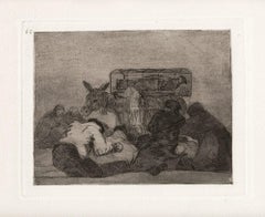 Extraña devoción!   - Original Etching by Francisco Goya - 1863