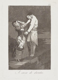 Francisco De Goya Caprichos A caza de dientes 2nd edition original art print