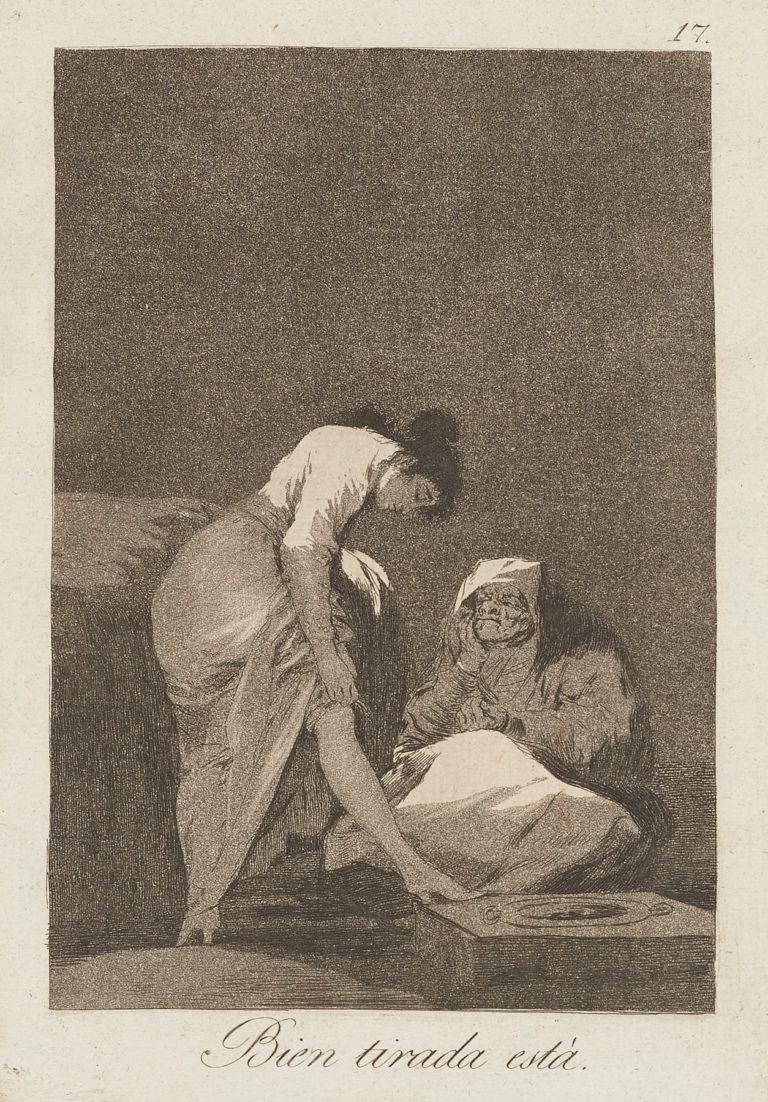 Francisco De Goya Caprichos Bien tirada esta, 1. Auflage, Original-Kunstdruck  – Print von Francisco Goya