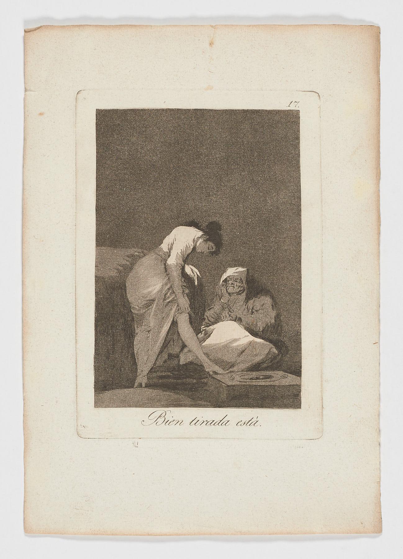 Figurative Print Francisco Goya - Francisco De Goya Caprichos Bien tirada esta 1ère édition d'impression d'art originale 