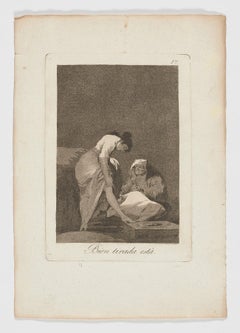 Francisco De Goya Caprichos Bien tirada esta, 1. Auflage, Original-Kunstdruck 