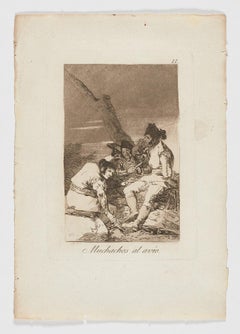 Francisco De Goya Caprichos Muchachos al avio 1st edition original art print 