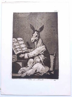 Hasta su Abuelo from Los Caprichos - Original Etching by Francisco Goya - 1878