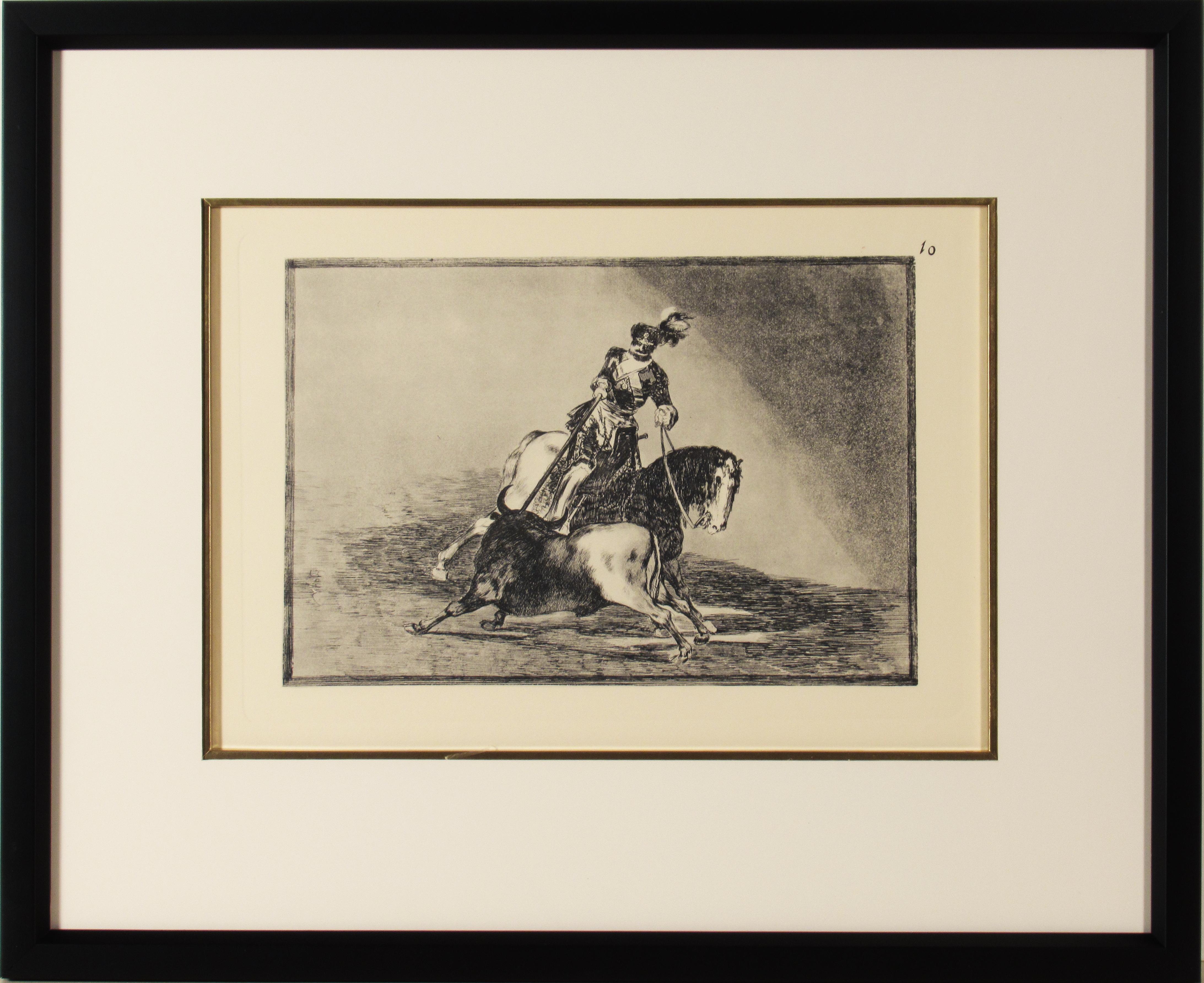 Francisco Goya Figurative Print - La Tauromaquia, Plate #10