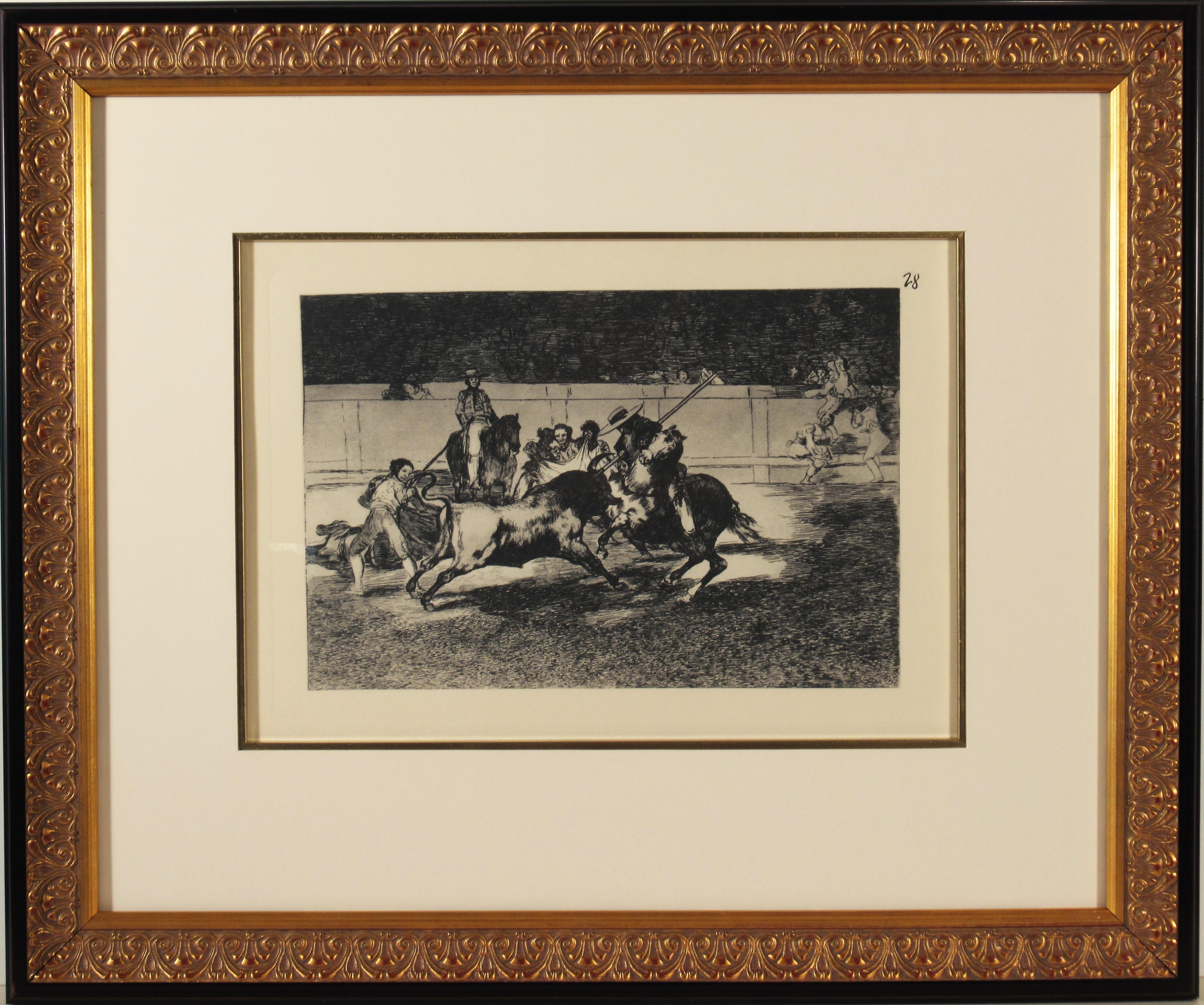 Francisco Goya Figurative Print - La Tauromaquia, Plate #28
